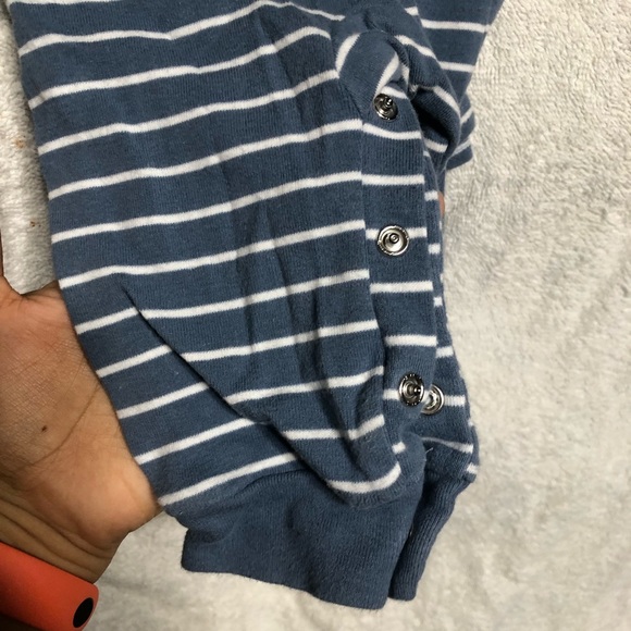 Carters blue striped Onsie with Dino - Picture 2 of 4